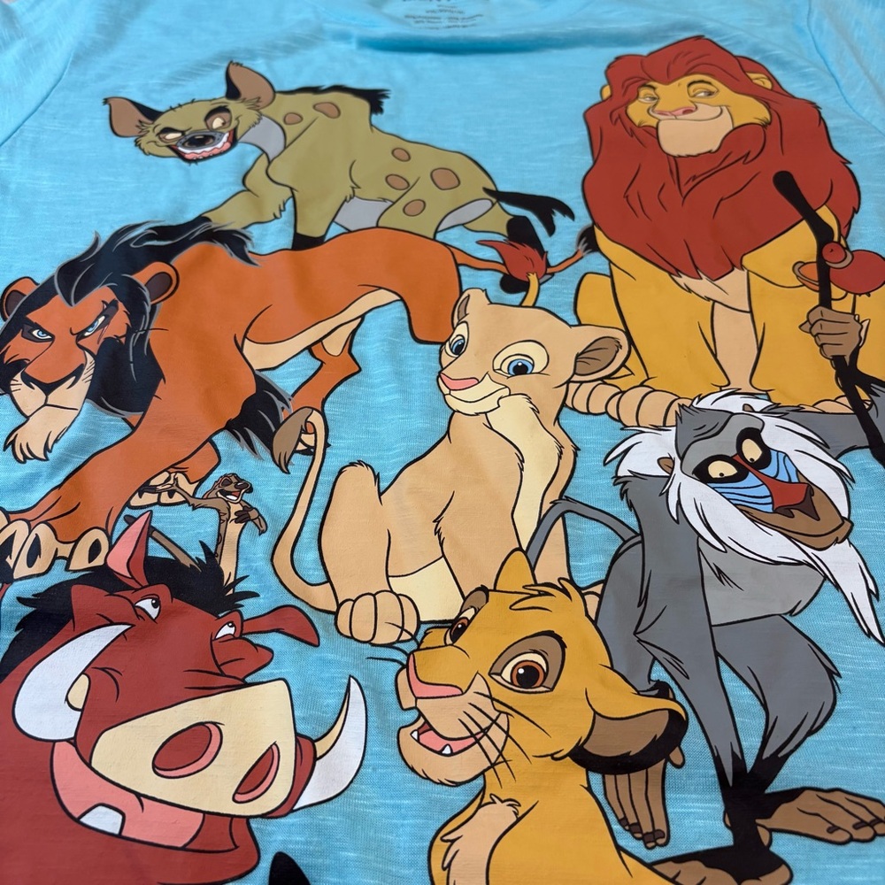 Disney The Lion King Blue women’s T-Shirt Size 2XL - Picture 4 of 8